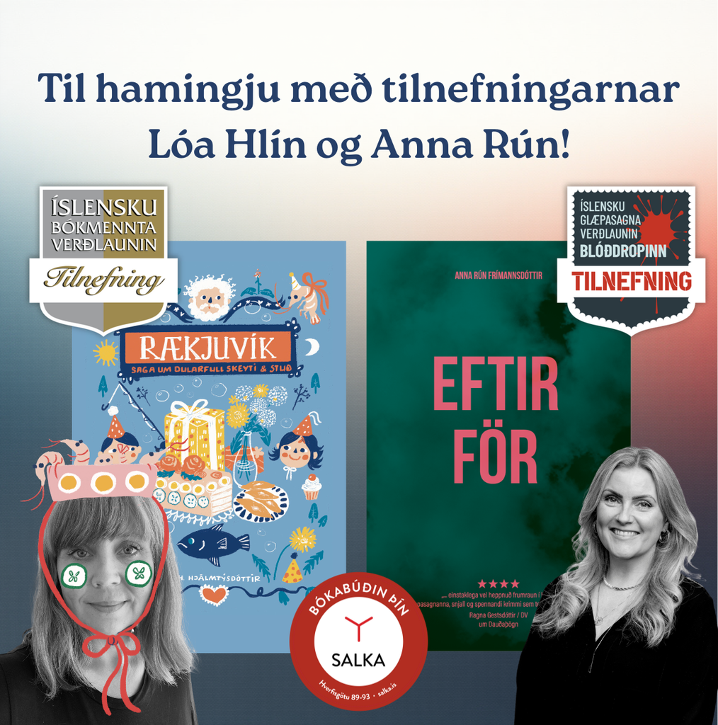 Eftirför og Rækjuvík hljóta tilnefningu til bókmenntaverðlauna!