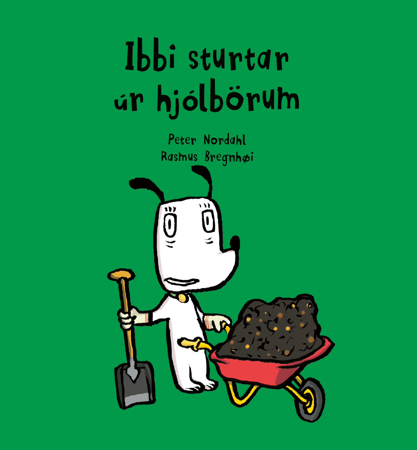 Ibbi sturtar úr hjólbörum