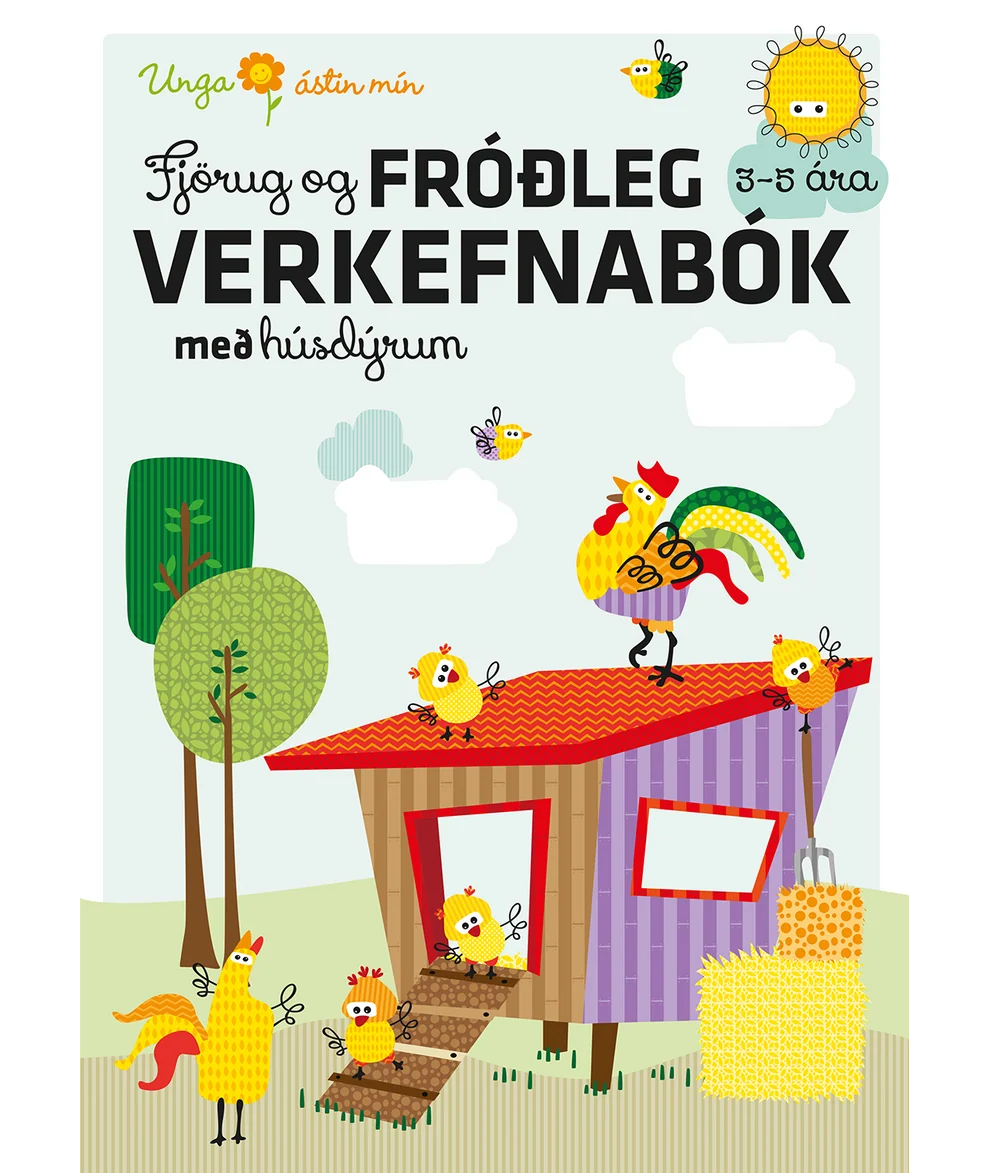 Fjörug og fróðleg verkefnabók með húsdýrum