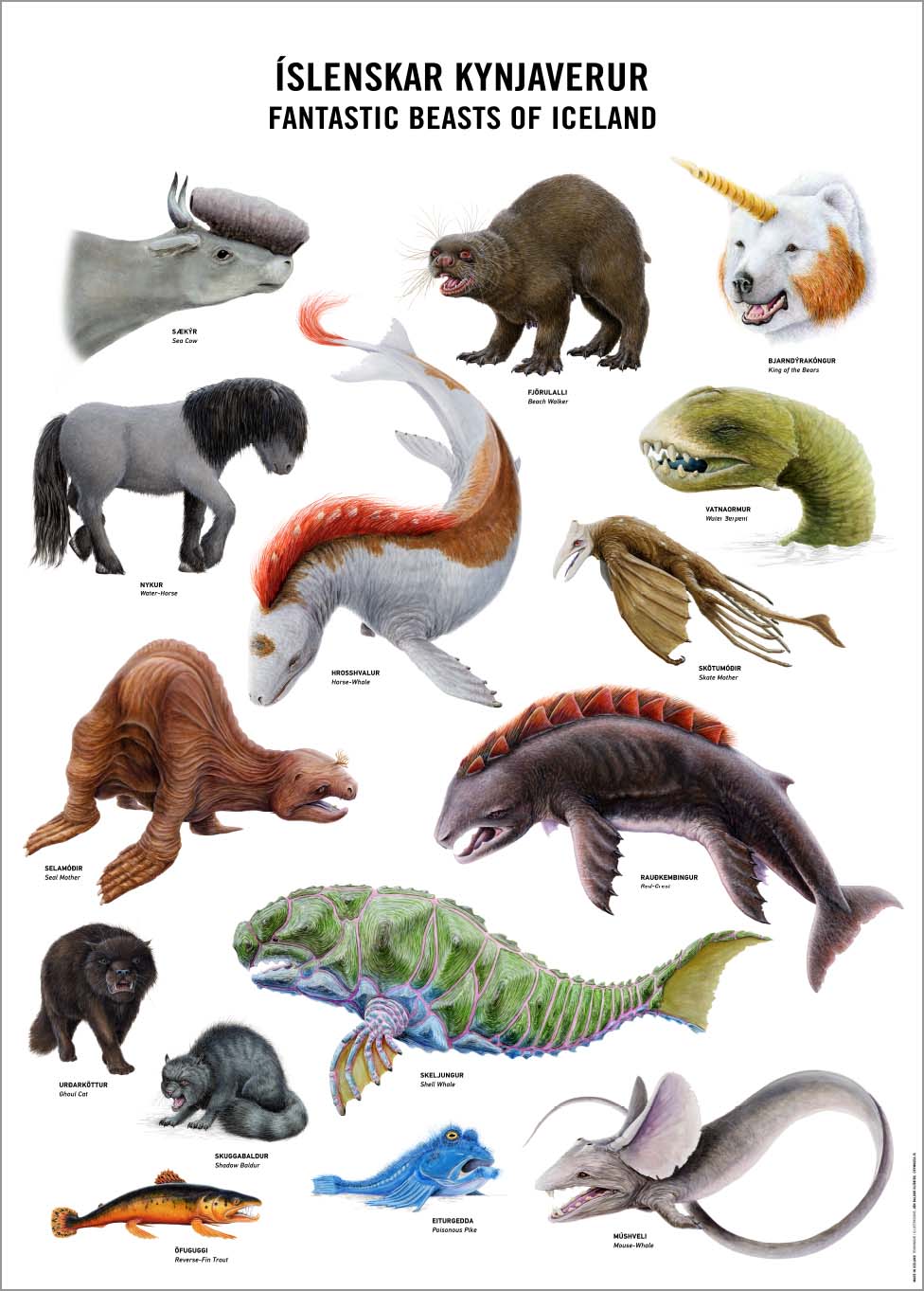 Veggspjald - kynjaverur