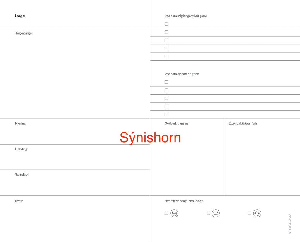 Lífsgæðadagbókin