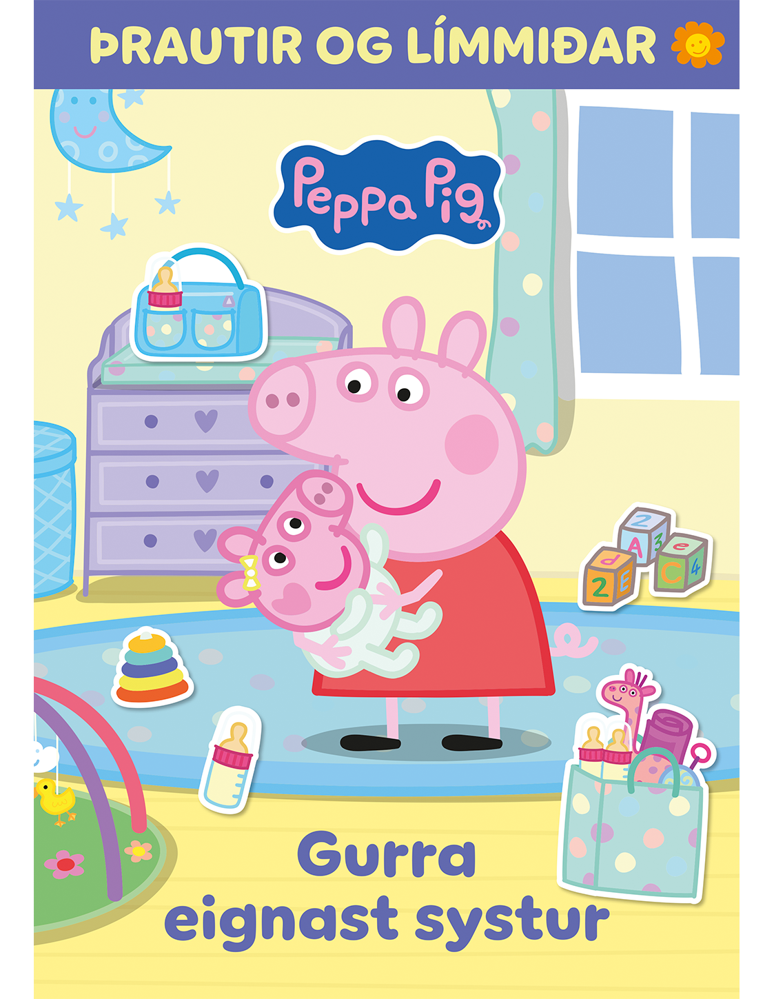 Gurra eignast systur - þrautir og límmiðar