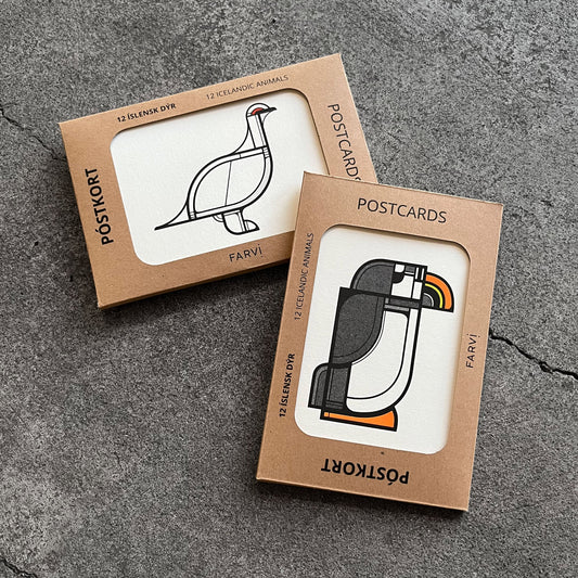 Íslensk dýr - póstkort FARVI