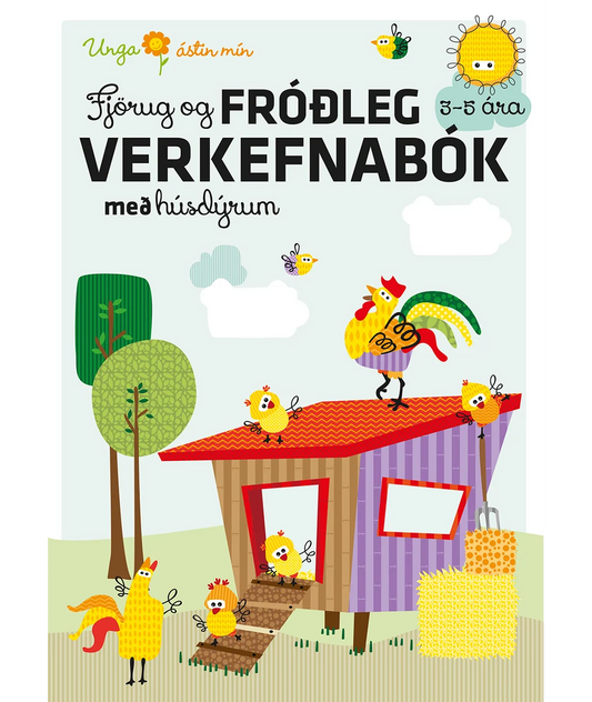 Fjörug og fróðleg verkefnabók með húsdýrum