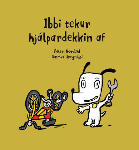 Ibbi tekur hjálpardekkin af