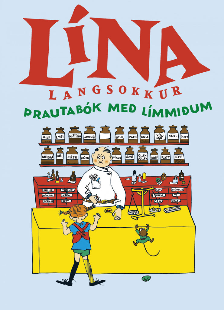 Lína langsokkur - þrautabók með límmiðum