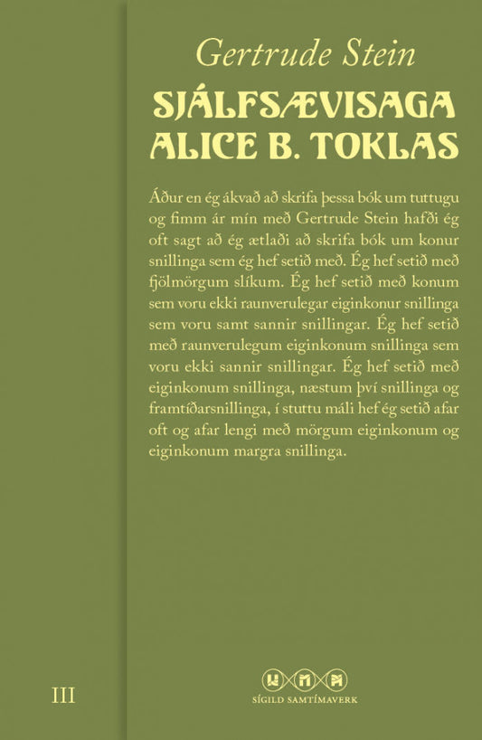 Sjálfsævisaga Alice B. Toklas